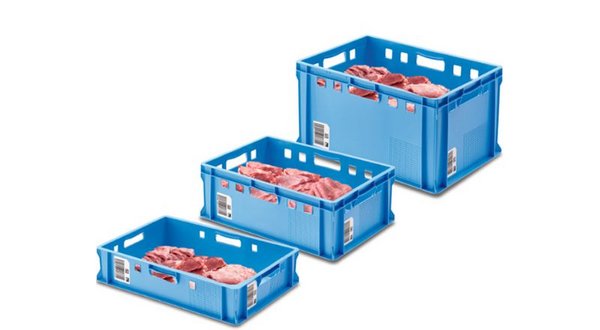 Hygienic plastic containers for food industry