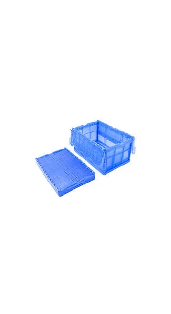 Blue folding box - expanded and closed