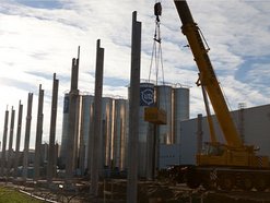 Construction process of new thermoforming hall at Georg Utz GmbH in Schüttorf