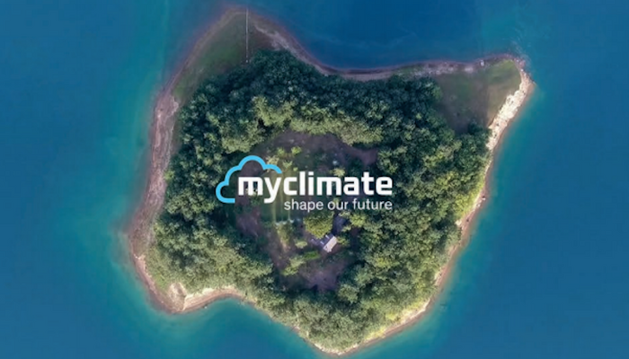 Green island with myclimate logo