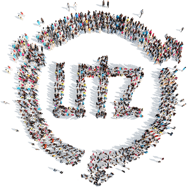 Utz logo made of people