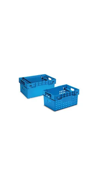 Blue nestable containers