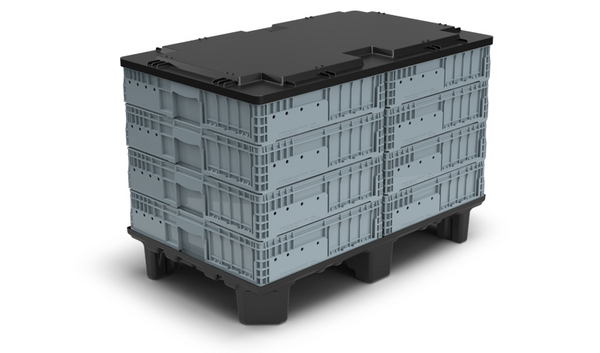 Hazardous goods container on a pallet