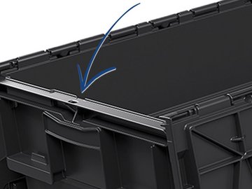 The lid can be connected and secured to the container with a seal