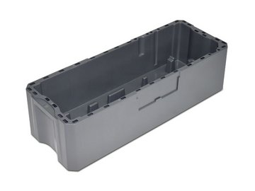 Injection molded component holder for engine parts