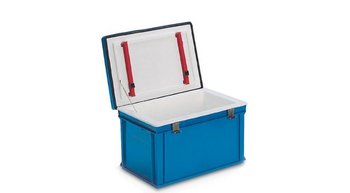 Blue Thermobox - insulated container with open lid